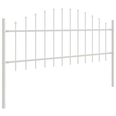 Tuinhek 2 pcs Wit 170 x 140 cm Gepoedercoat staal