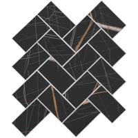 Zelfklevende Mozaïek Tegel - Afimera Visgraat Ceasar XL - Zwart - 272x240x4mm - thumbnail