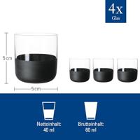 Villeroy & Boch Manufacture Rock Shot glas 4 stuks - thumbnail