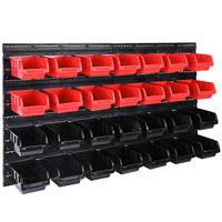 Gereedschapswand Zwart Rood 43-delig Stapelboxen - thumbnail