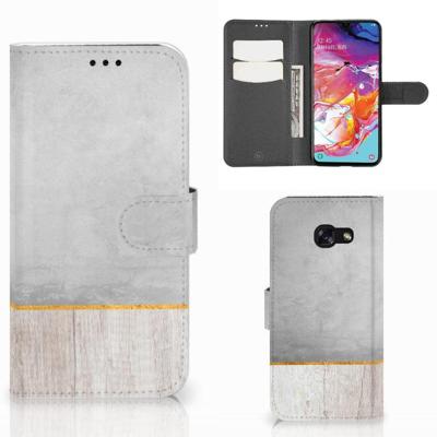 Samsung Galaxy A70 | Book Style Case | Wood Concrete