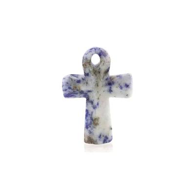 Hanger van Sodaliet met Ankh Teken Hanger van Sodaliet met Ankh Teken