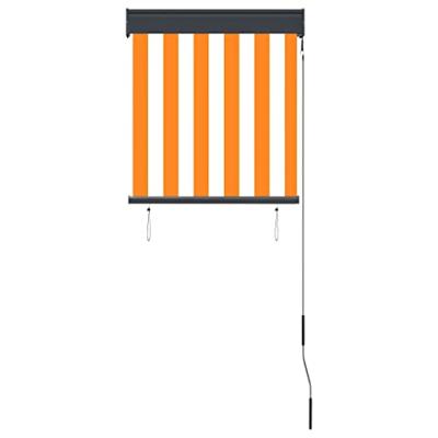 VidaXL Rolgordijn voor buiten 60x250 cm wit en oranje
