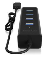 ICY BOX 4 Poorten Hub USB 3.0 Zwart - [IB-HUB1409-U3] - thumbnail
