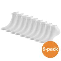 Apollo Sneakersokken Basic Bamboo Wit 9-pack-43/46 - thumbnail