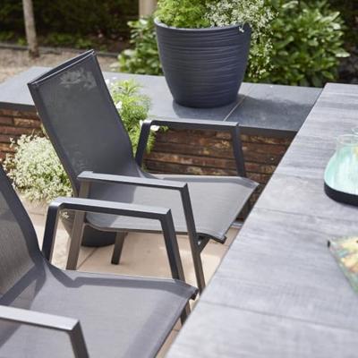 Siena Garden Reno M21940 Tuinstoel Aluminium Antraciet (mat), Grijs