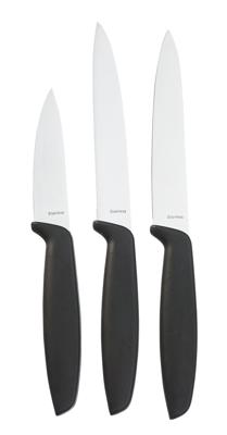 HEMA Keukenmessen - 3 stuks (zwart)