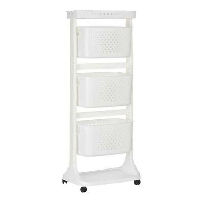 Groentetrolley Kinvara TP-749 Wit Polypropyleen Plastic 33 x 112 x 41 cm