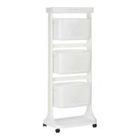 Groentetrolley Kinvara TP-749 Wit Polypropyleen Plastic 33 x 112 x 41 cm - thumbnail