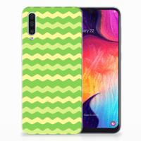 Samsung Galaxy A50 TPU bumper Waves Green - thumbnail