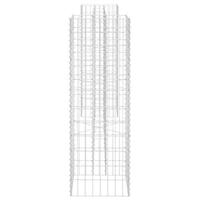 VidaXL Gabion plantenbak h-vormig 260x40x120 cm staaldraad - thumbnail