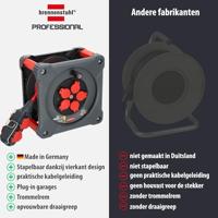 Brennenstuhl Professional Bouwplaats kabelhaspel met Powerblock | KC 3210 5 | IP44 | 33+5m | H07BQ-F3G2.5 - 9212380210 - thumbnail
