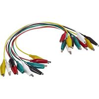 VOLTCRAFT KS-280/0.1 Meetsnoerenset Krokodilklem Krokodilklem 0.28 m Zwart, Rood, Geel, Groen, Wit 1 set(s) - thumbnail