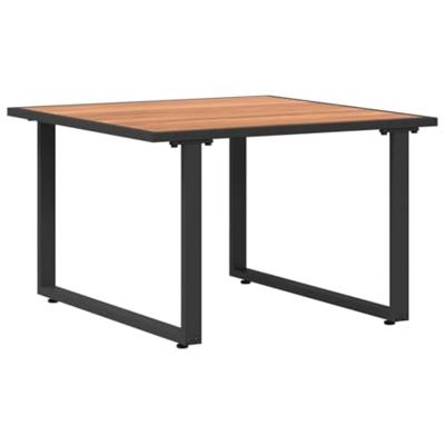 Salontafel Zwart en Bruin 55 x 55 x 35 cm Gepoedercoat staal