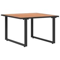 Salontafel Zwart en Bruin 55 x 55 x 35 cm Gepoedercoat staal - thumbnail