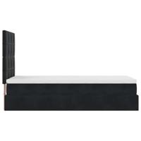 Ottoman bed met matrassen en LED's 90x190cm fluweel zwart - thumbnail