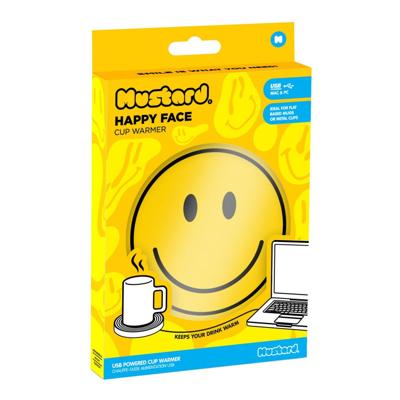 Mosterd Happy Face Bekerwarmer Mosterd Happy Face Bekerwarmer