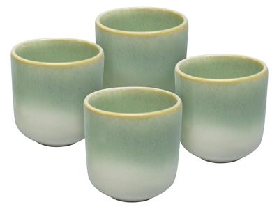 vanWell Espressokopje 13cl set van 4 aardewerk (Groen)