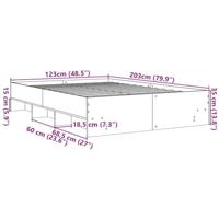 Bedframe zonder matras hout sonoma eikenkleurig 120x200 cm - thumbnail
