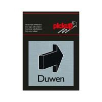Bord Alulook Duwen - 80x80 mm zelfklevend. - thumbnail