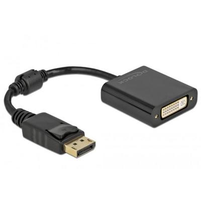 Delock 61008 DisplayPort / DVI Adapter [1x DisplayPort stekker - 1x DVI-bus 24+5-polig] Zwart 0.15 m