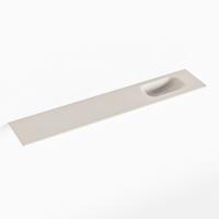 MONDIAZ EDEN Linen solid surface inleg wastafel voor toiletmeubel 120cm. Positie wasbak rechts - thumbnail