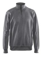 Blåkläder Sweatshirt met halve rits 33691158 | Grijs | Maat M - 7330509466377 - thumbnail