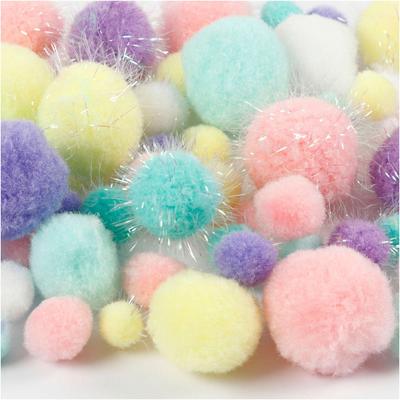 Creativ Company Pom-poms pastelkleuren, 62gr. Creativ Company Pom-poms pastelkleuren, 62gr.