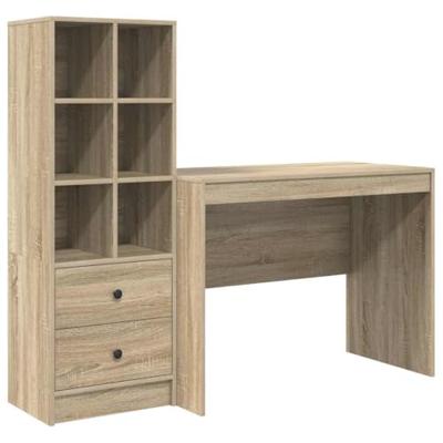 Bureau met lade 2 pcs Sonoma Eiken