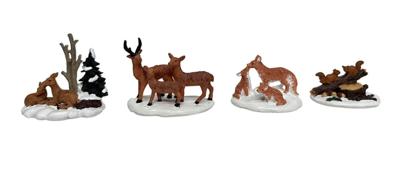 Forest Animals Polyresin 8cm 4 stuks Santaville - Santaville Forest Animals Polyresin 8cm 4 stuks Santaville - Santaville