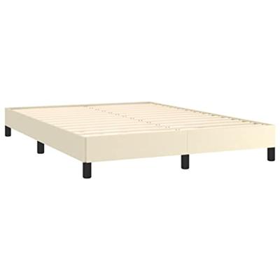 Bedframe kunstleer crmekleurig 140x190 cm