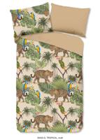 Good Morning Dekbedovertrek "luipaard met bladeren" - Zand - (240x200/220 cm) - Katoen - thumbnail