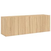 Tv-meubels 2 st wandgemonteerd 60x30x41 cm sonoma eikenkleurig - thumbnail