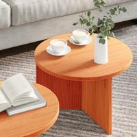 Koffietafel Set 2 pcs Wasbruin 49 x 49 x 28 cm - thumbnail