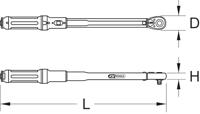 KS Tools 512.0025 1/2 COMPETITION Ratschen-Drehmomentschlüssel, 60-320Nm 512.0025 Momentsleutel - thumbnail