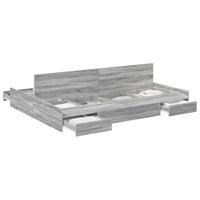 Opbergbedframe met lade Grijs sonoma 135 x 190 cm Bewerkt hout - thumbnail
