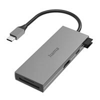 Hama USB-C (USB 3.2 Gen 2) multiport hub 6 poorten Grijs - thumbnail