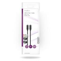 USB-Kabel | USB 3.2 Gen 1 | USB-C Male | USB-C Male | 4K@60Hz | 5.0 Gbps | Vernikkeld | 2.00 m | Rond | PVC | Polybag - thumbnail