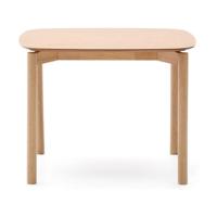 Kave Home Eettafel 'Indara' Essen en rubberhout, 100 x 100cm - thumbnail