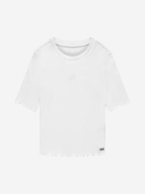 Nik&Nik zomer rib top meisjes - off wit - Sylvia