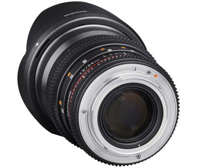 Samyang 24/1,5 lens video DSLR II Canon EF handmatige focus videolens 0,8 tandwiel versnelling groothoeklens zwart