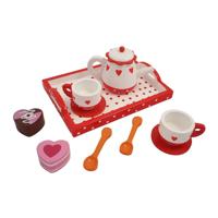 Playwood Theeservies hartjes/stip - thumbnail