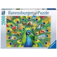 Ravensburger puzzel Land of the Peacock 2000 stukjes - thumbnail