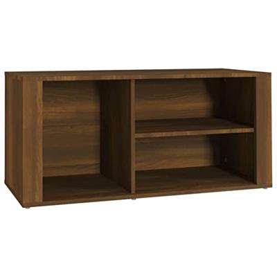 VidaXL Schoenenkast 100x35x45 cm bewerkt hout bruin eikenkleur