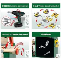 Theo Klein Theo klein 8734 Bosch houten werkbank I robuuste kinderwerkbank, in hoogte verstelbaar I elektr. Accuschroevendraaier, gereedschap met licht en - thumbnail