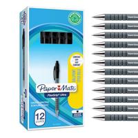 12x Paper Mate Flexgrip Ultra balpen zwart medium - thumbnail