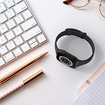 TPU Slim Fit bandje - Zwart - Geschikt voor Apple Watch 44mm / 45mm / 46mm / 49mm