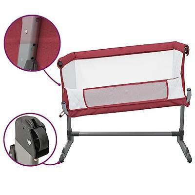 Babybox met matras linnen rood - thumbnail
