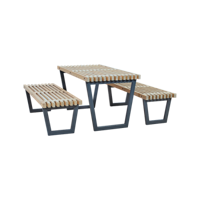 Moderne Tuinset Siesta Zwart Metaal - thumbnail