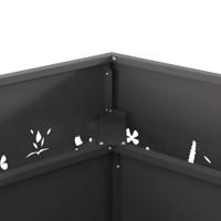 Vuurkorf Zwart 60 x 60 x 30 cm Koudgewalst staal - thumbnail